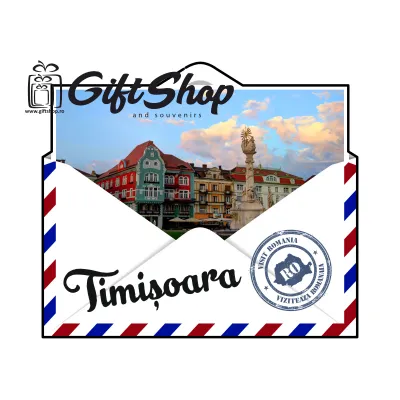 Timisoara romania, plic,  magnet frigider mgs101